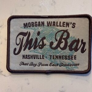 Morgan Wallen's This Bar Iron On Patch - Brown and Cream